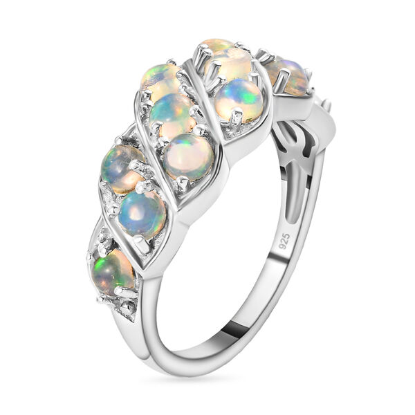 Nat&uuml;rlicher, &auml;thiopischer Opal-Ring, 925 Silber platiniert  ca. 1,16 ct image number 5