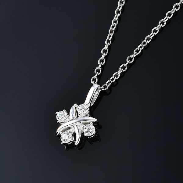 Weißer Zirkonia Schmuckset 925 Silber und Edelstahl image number 2