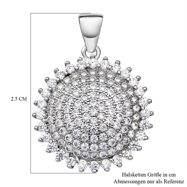 Lustro Stella - wei&szlig;er Zirkonia-Anh&auml;nger, 925 Silber rhodiniert ca. 1,79 ct image number 4