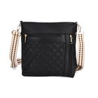 "lifestyle-Color:black size/Profile:crossbody bag :wall(exterior); PU;Lining(interior):polyester Pockets(exterior):none;Pockets(interior):none Measurement(cm): 21*13*7.5 cm"