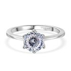 D'Joy 161 Facettiert Moissanit Ring 925 Silber rhodiniert (Größe 19.00) ca. 1,38 ct