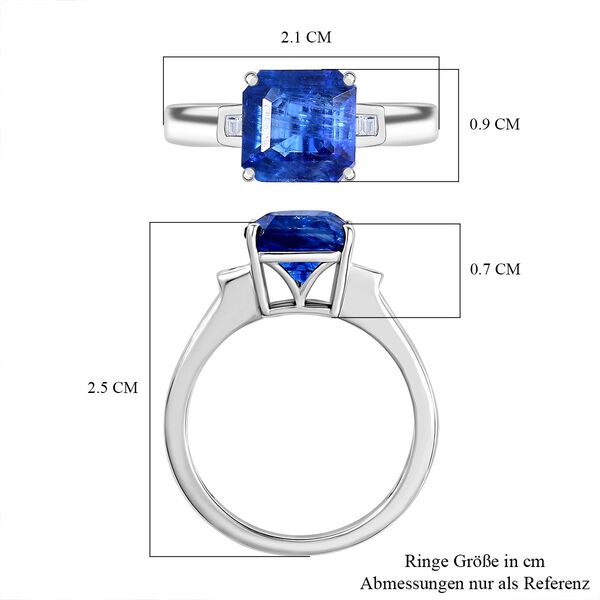 LUXURIANT AA Nat&uuml;rlicher Kaschmir Kyanit und Labor Diamant Ring - 3,15 ct. image number 7