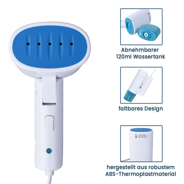 Klappbarer Dampfgl&auml;tter, Wei&szlig; und Blau image number 4