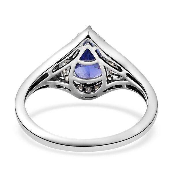 AA Tansanit und weißer Diamant-Ring, 585 Gold  ca. 1,79 ct image number 6