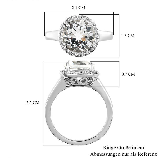 Golconda Diamant-Topas Ring, 925 Silber platiniert  ca. 3,65 ct image number 7