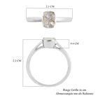 Handgearbeiteter Polki Diamant Solitär Ring 925 Silber Platin-Überzug image number 5