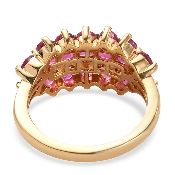 Afrikanischer Rubin-Ring, (Fissure gef&uuml;llt), 925 Silber vergoldet image number 6