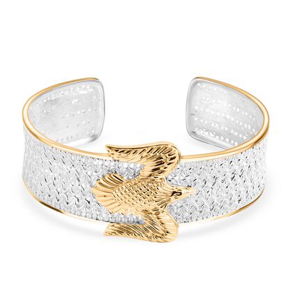 Royal Bali - D'Joy 925 Silber Zweifarbige Beschichtung Borobudur Armreif ca. 19 cm ca. 27,35g