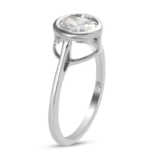 LUSTRO STELLA Wei&szlig;er Zirkonia Ring 925 Silber platiniert  ca. 2,05 ct image number 3