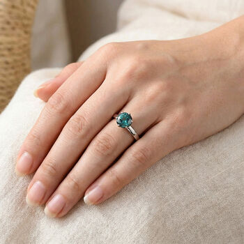 RHAPSODY AAAA Pirineu Lagunen Turmalin Ring in 950 Platin - 2,11 ct.