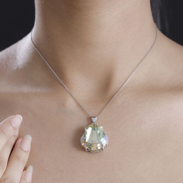 J Francis gefertigt mit SWAROVSKI- Lumin grüner Swarovski Kristall Anhänger image number 3