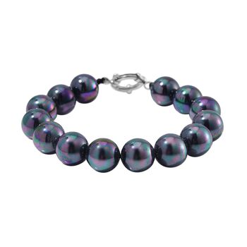 Pfaufarbenes Muschelkernperle Armband