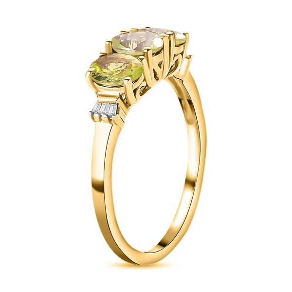 AA Chrysoberyll-Ring, 925 Silber Gelbgold Vermeil (Größe 18.00) ca. 2.26 ct image number 5