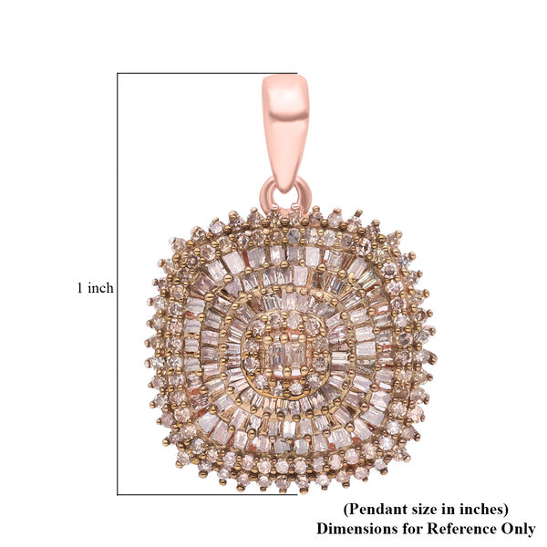 Natürlicher Champagner Diamant-Anhänger - 1 ct. image number 5