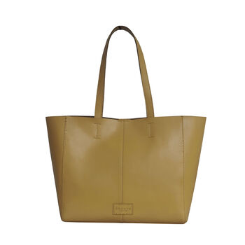 Assots London Abingdon Vollleder 100% echte Leder Handtasche mit Magnetverschluss, Gr&ouml;&szlig;e: 32x12x28 cm, Senf