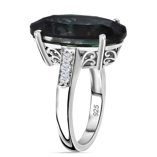 Alexandrit Triplett Quarz und Zirkon Ring - 9,71 ct. image number 4