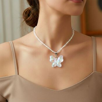 Wei&szlig;er Magie Farbe Kristall Schmuckset