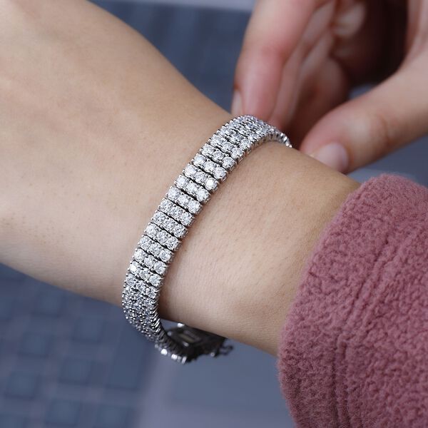Funkelnde K&ouml;nigin - Moissanit Armband - 16,22 ct. image number 6