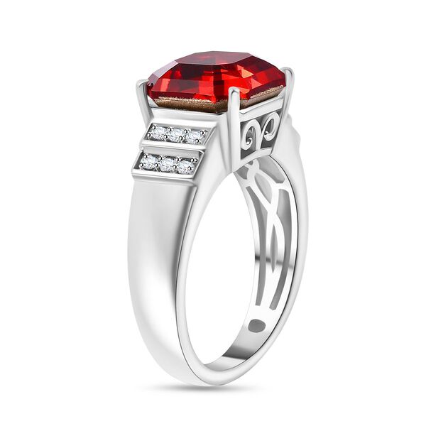 J Francis gefertigt mit SWAROVSKI- Scharlachroter und wei&szlig;er Swarovski Kristall Ring image number 5