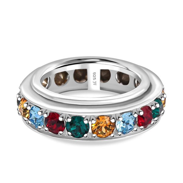 J Francis gefertigt mit SWAROVSKI- Mehrfarbiger Swarovski Kristall Spinning-Ring image number 4