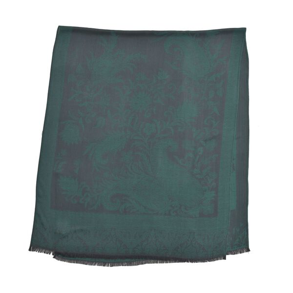 Jacquardgewebter Schal, 170x70cm, Smaragdgr&uuml;n image number 2