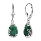 Grüner Aventurin Ohrringe 925 Silber platiniert ca. 5.89 ct