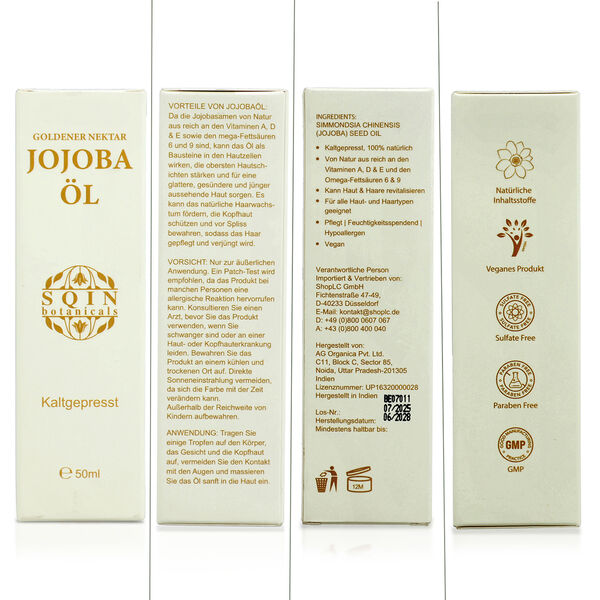 SQIN Botanicals- Kaltgepresstes, nat&uuml;rliches Jojoba&ouml;l, 50ml image number 9