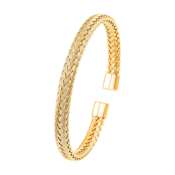 Gewebtes flexibles Armreif, ca. 15,00g, goldfarben image number 2