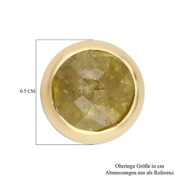 Gelbe Diamant-Ohrstecker - 0,50 ct. image number 5