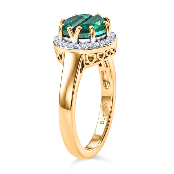 D'Joy Smaragd Triplett Quarz und Zirkon Ring - 2 ct. image number 5