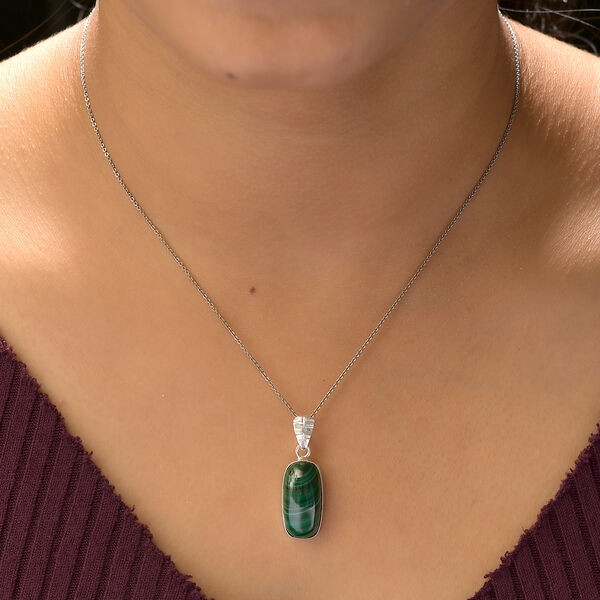 Malachit Anhänger 925 Silber ca. 13,80 ct image number 3