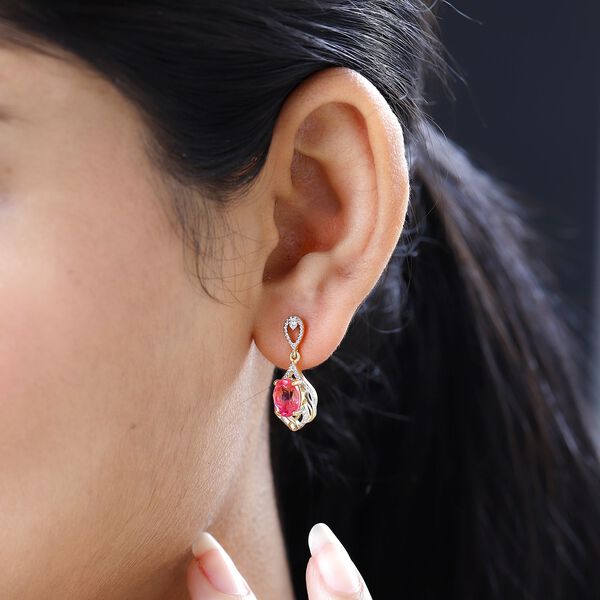 Sunset Triplett Quarz und Zirkon Ohrringe- 3,08 ct. image number 3