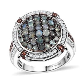 AA Alexandrit Ring 925 Silber rhodiniert (Größe 20.00) ca. 2,55 ct