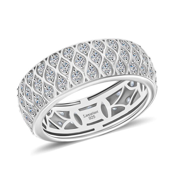 LUXURIANT DIAMOND - Lab Grown Diamant SI-GH SGL zertifiziert Ring 925 Silber rhodiniert (Gr&ouml;&szlig;e 16.00) ca. 1,00 ct image number 4