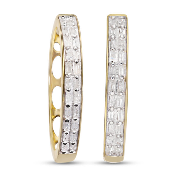 Diamant-Creolen in Silber image number 4