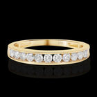 Diamant zertifiziert I2-I3/G-H Half Eternity Ring 375 Gelbgold image number 1