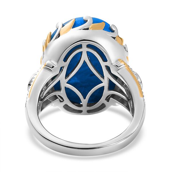 AA Opalina, Schweizer Blautopas Ring, 925 Silber, zweifarbig, (Gr&ouml;&szlig;e 21.00) ca. 13.75 ct image number 6