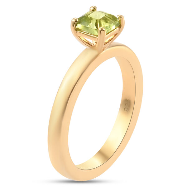 Nat&uuml;rlicher Peridot-Ring, 925 Silber vergoldet  ca. 0,63 ct image number 5