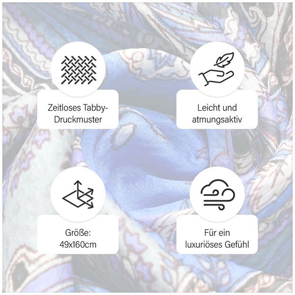 Schal aus 100% Seide, schwarz image number 5