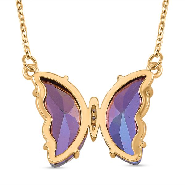 Mehrfarbiger Kristall und weißes Zirkonia-Schmuckset image number 5