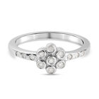 Weißer Diamant P Ring 925 Silber Platin-Überlagerung ca. 0,16 ct. image number 0
