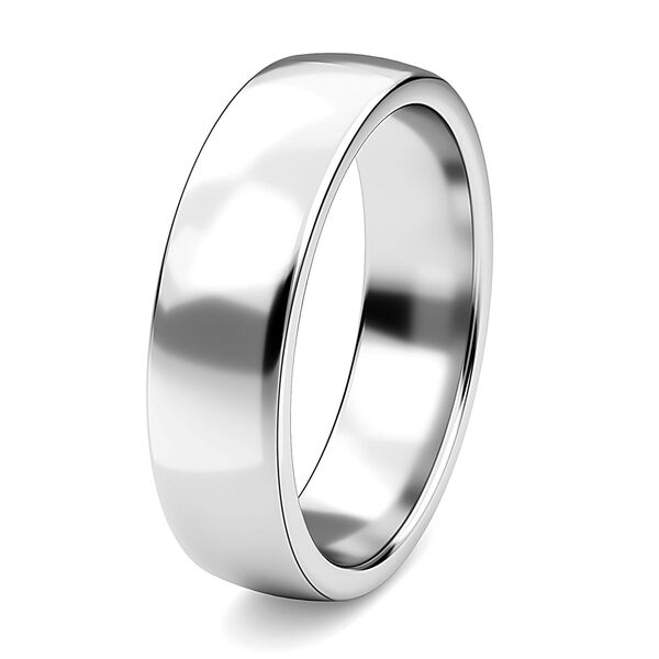 Klassischer Komfort-Bandring, 925 Silber rhodiniert image number 5