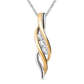 Moissanit Anhänger mit 50cm Kette - 0,35 ct.