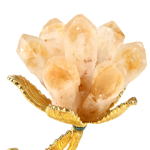 "Crystal flower decoration Material:Crystal+metal Color:Gold" image number 3