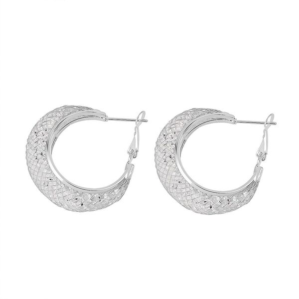 Weißer Kristall Ohrringe Reines Messing image number 4