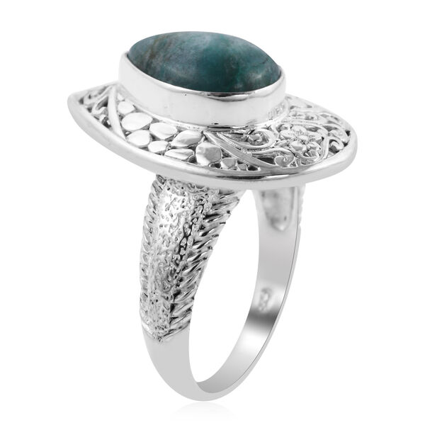 Royal Bali Kollektion - Chrysokoll Ring 925 Silber image number 4