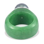 Grüne Jade, Tahiti Perle Ring (11-12 mm), 925 Silber rhodiniert, (Größe 17.00) ca. 44.57 ct image number 5