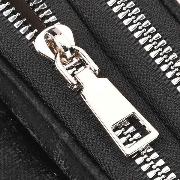 Crossbody-Tasche mit RFID-Schutz und Muster-Schulterriemen, 19x6x11 cm, Schwarz image number 7