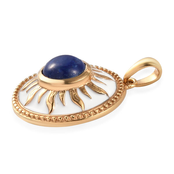 Lapislazuli Anh&auml;nger 925 Silber vergoldet ca. 2,27 ct image number 4
