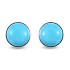 Natürlicher Sleeping Beauty Türkis Ohrstecker 925 Silber platiniert ca. 2,93 ct